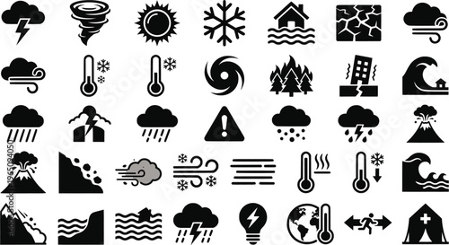 Weather warning icons for disaster management
