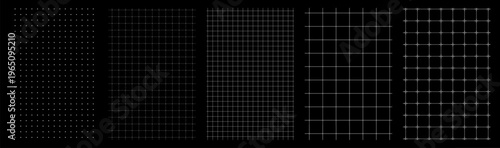 Blueprint grid black precision millimeter pattern with white thin lines for drafting plan, engineering sketch, geometric background and architecture layout.