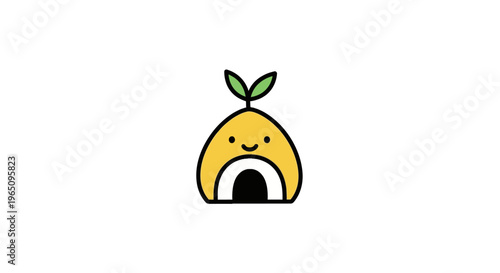 Lemon character with a smiley face.