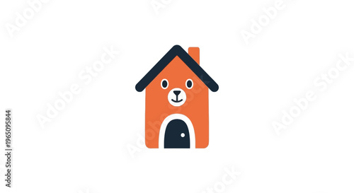 Dog House Cartoon Illustration.