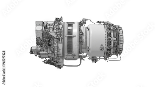 Detailed view of a complex aerospace engine showcasing advanced engineering for power and efficiency