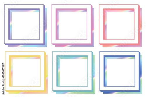 オーロラ風のワイプフレームセット｜フレーム内部は透過