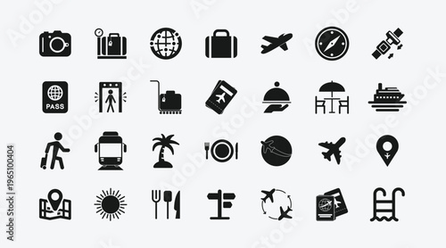 Travel and tourism icons