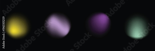 Abstract gradient with round shapes, neon, blue and icons. Flowing and digital blob shapes, light and dynamic.eps10