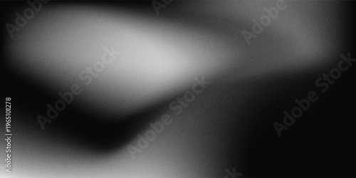 Black dark gray silver white wave abstract background for design. Light wave, wavy line. Ombre gradient. Noise rough grungy grain brushed metal metallic effect. Matte shimmer.