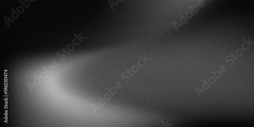 Black dark gray silver white wave abstract background for design. Light wave, wavy line. Ombre gradient. Noise rough grungy grain brushed metal metallic effect. Matte shimmer.