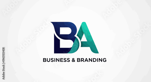 BA Business & Branding Logo - Modern, Abstract, Corporate Identity Design