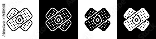Plaster black and white icon design concept