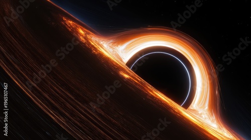 Stunning Black Hole Emitting Luminous Energy in Space: A Cosmic Phenomenon