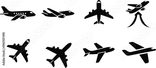 Minimalist black and white tree silhouette illustration featuring a full leaf canopy under a bright circular sun for nature design.