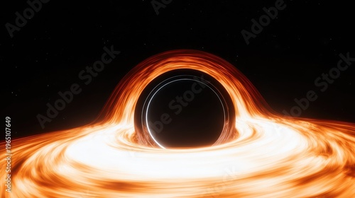 Captivating Black Hole Surrounded by Radiant Cosmic Energy and Stellar Light