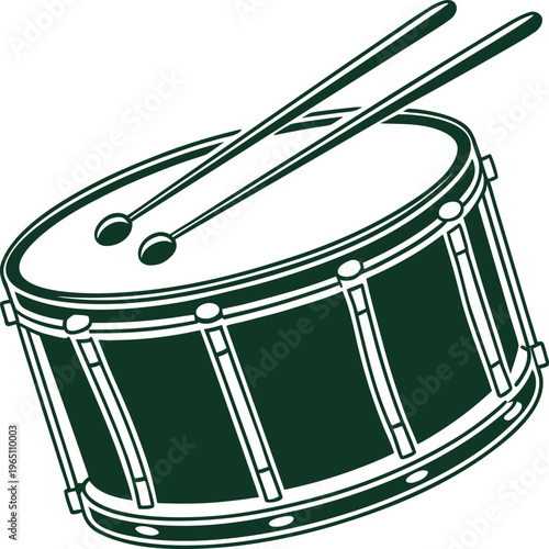 drum and drumsticks
