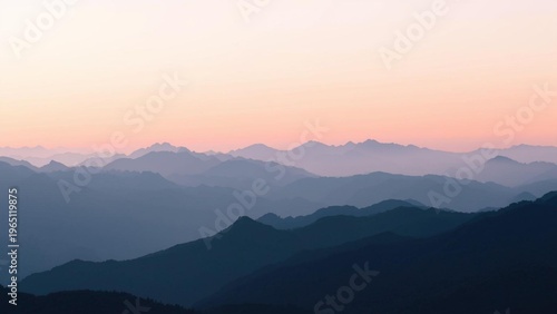 노을산풍경_감성자연배경__석양산맥힐링풍경