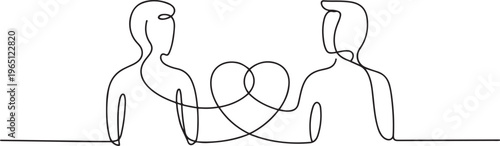 Heart transplant from donor to recipient to save lives. World Transplant Day. one line art icon drawing vector