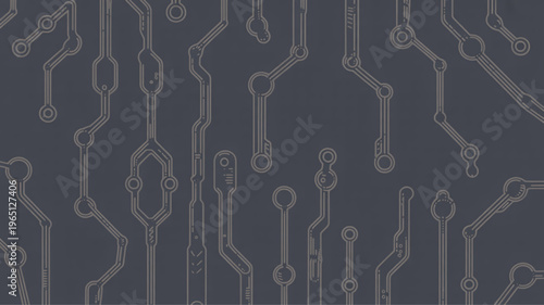 Abstract circuit board pattern minimalist technology background with clean lines and connections ideal for digital design and futuristic concepts