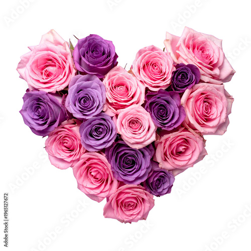 可愛いハート、バラのブーケ（花、贈り物、お祝い）