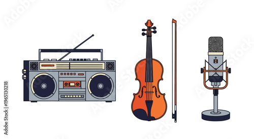 Music instruments for creative performance.