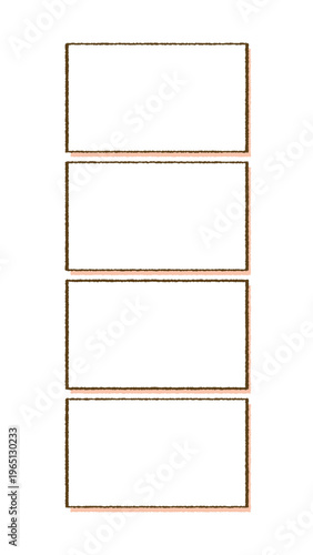 可愛い4コマコマ割りテンプレート。(4K UHD　3840×2160, 比率16:9)