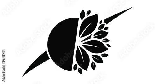 Abstract symbol representing growth and connection with nature