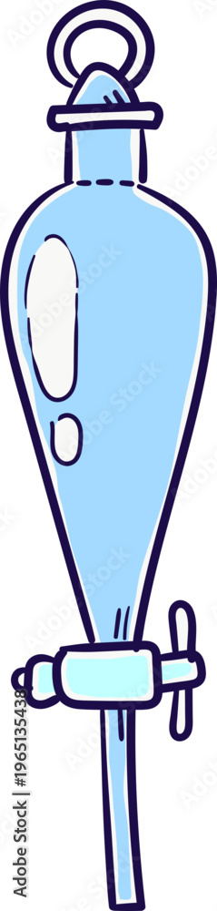 Fototapeta premium Separatory Funnel Laboratory Glassware for Liquid Separation Experiments