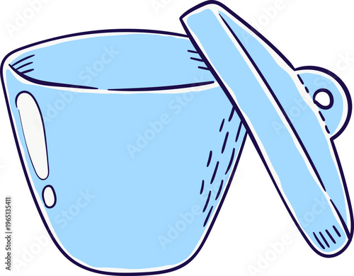 Crucible & Cover Laboratory Glassware Illustration