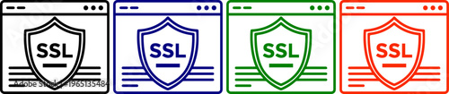 Secure website access with ssl certificate and shield icon representing internet security protection