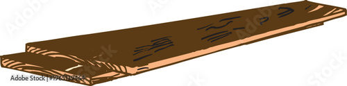 Isometric Wooden Planks Illustration for Construction and Woodwork