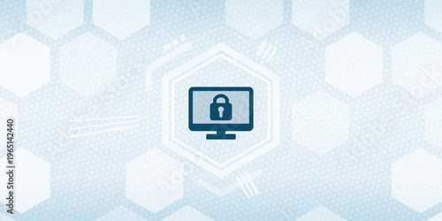 Computer data security and digital network privacy protection vector icon illustration