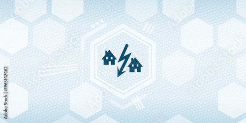 Smart home energy efficiency and electricity supply house conflict vector icon illustration