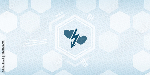 Heartbreak and relationship conflict or divorce emotional pain vector icon illustration