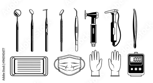 Professional Dental Examination and Medical Equipment Set