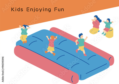 キッズパークで遊ぶ子供たち