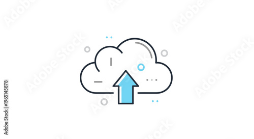 Cloud Data Uploading Concept - Digital Transfer to Server
