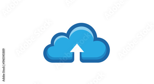 Cloud Data Uploading Concept - Secure Digital Storage and Transfer