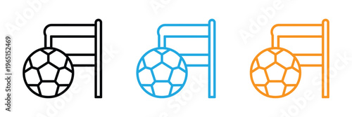 Accessible soccer icon set with green gradient effect on white background Vector illustration