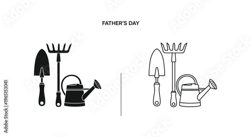 Father's day gardening tools Vector