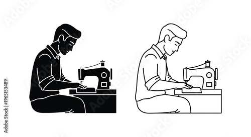 Sewing machine illustration Vector