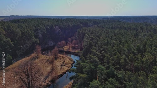 Early spring on a small river, Poland.