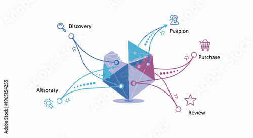Customer Journey Mapping Concept with Interconnected Stages