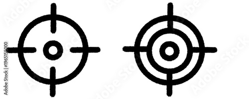 Archery target icon. Shooting target icon.