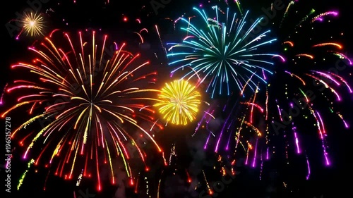 fireworks in the night sky