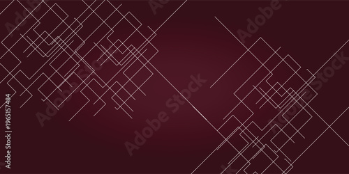 Abstract geometric lines on a dark red background.