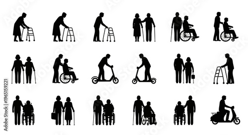 People with disabilities interact and use assistive devices daily