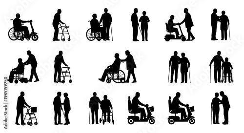 People with disabilities interact with assistants in various settings daily