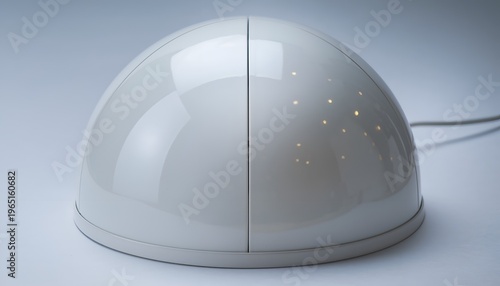Futuristic white dome light with star pattern modern design for ambient illumination