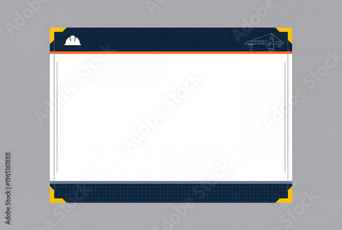 Construction site safety and health certificate template . Generative AI