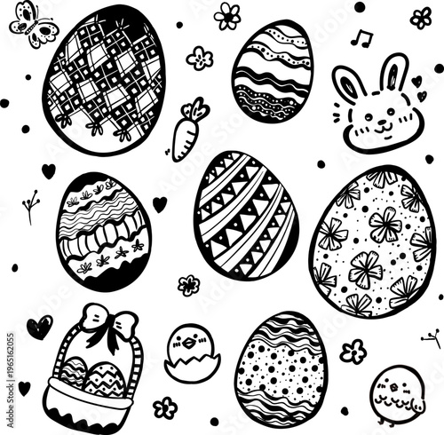 A set of easter elements.eps