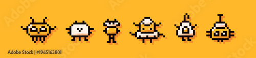 8-bit pixel art yellow and white raiders.