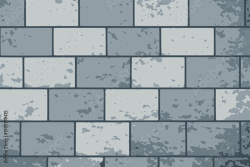 gray concrete brick wall construction background flat color vector illustration template design