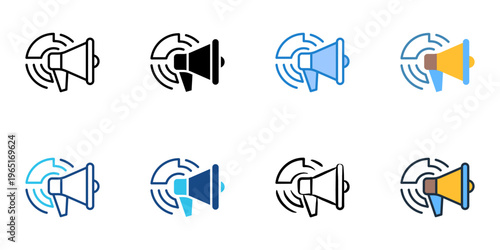 CRM automation icons set multiple style collection. Editable stroke 
